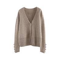 秋冬款长袖半高领宽松扭花羊毛衫