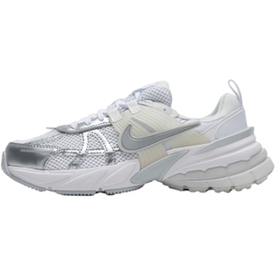 耐克女鞋25冬季款V2K Run Runtekk 女子浅银复古运动老爹鞋跑步鞋