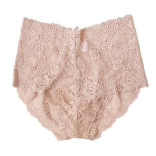 爱比娜简约高腰内裤青年女薄款全棉裆蕾丝性感透明无痕舒适三角裤