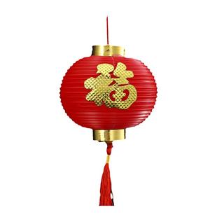 红色小灯笼挂树上的乔迁结婚阳台院子装饰春节挂件植绒小灯笼挂饰