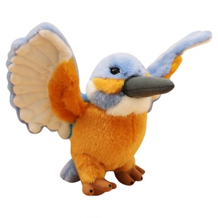 日本东京上野动物园仿真翠鸟公仔毛绒玩具小鸟可爱蜂鸟玩偶礼物女
