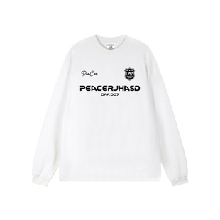 ins国潮牌原创字母印花重磅纯棉长袖t恤男秋季美式高街宽松打底衫