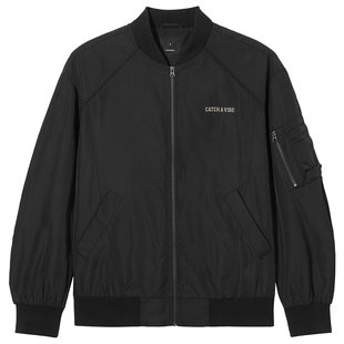 热风男士夹克外套上衣2025年秋季新款复古飞行员轻薄早秋外套上衣