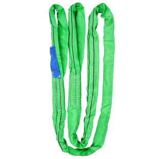 柔性吊装带彩色工业行车双扣O圆环形起重吊带绳子3吨高强度涤纶带