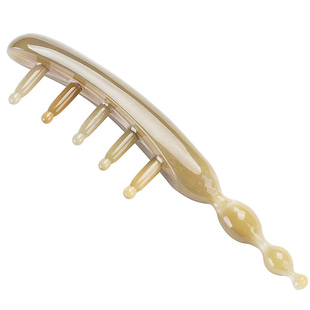 天然白水牛角梳 疏通头部及全身 按摩j筋络疏通梳子 拨筋棒