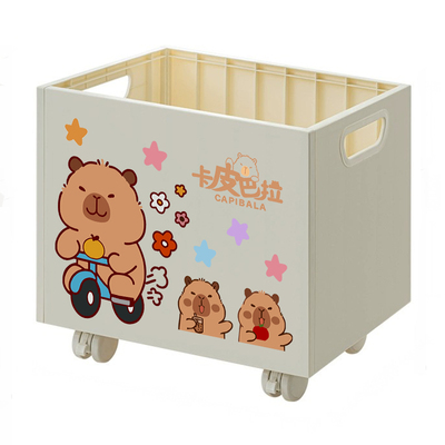 卡通书箱带滑轮学生收纳箱大容量