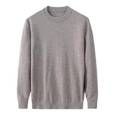 男士百搭纯羊毛圆领打底针织毛衣