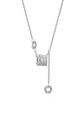 新款小蛮腰转运珠银项链