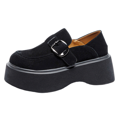 黑色厚底增高勃肯鞋女2025年新款