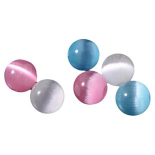 粉色猫眼石白猫眼石散珠子diy水晶串珠手工手链配珠材料手串配件