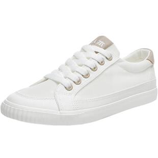 人本夏季小白鞋女2026年新款网面透气帆布鞋学生百搭休闲板鞋女款