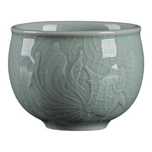 廷怀窑汝窑茶杯陶瓷功夫茶杯品茗杯主人杯单杯汝州汝瓷开片个人杯