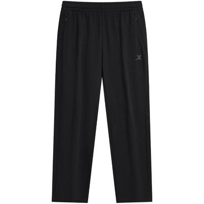 特步加绒小C裤男女同款冬季卫裤休闲通勤情侣抗菌针织加绒运动裤