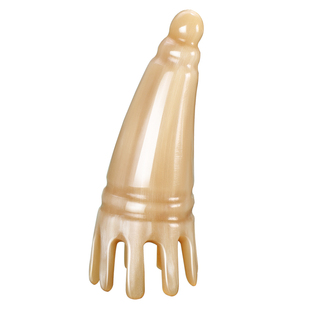 头部通经络梳子头疗专用头皮洗头按摩神器圆筒刮痧天然正品牛角梳