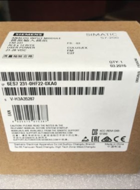议价西门子 S7-200模拟输入EM 231 6ES7231-0HF22-0XA0/OXAO