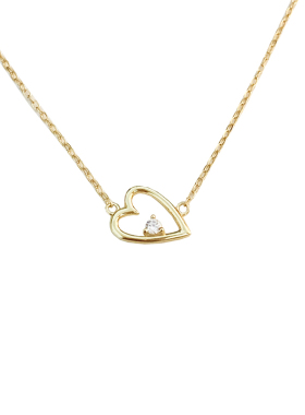 安眠曲纯银镀金女爱心形项链少女