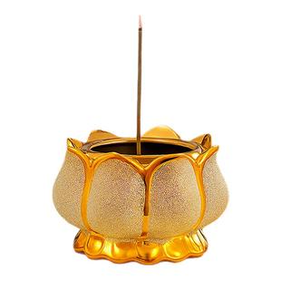 莲花香炉供佛上香家用室内供奉观音佛像佛堂佛具用品陶瓷小香炉