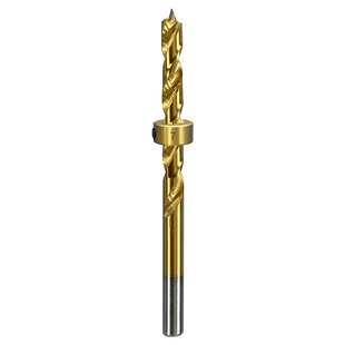沃一工具木工加硬镀钛三尖钻头2.5可定位麻花钻实木板定心开孔器