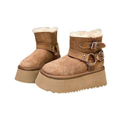 6cm雪地棉靴短靴东北棉鞋女鞋