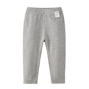 [7A抑菌]女童休闲裤小童春全棉简约宽松儿童直筒裤百搭女宝宝裤子