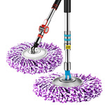 拖布杆拖把头替换通用手压旋转拖把杆单杆拖把配件大全家用拖布头