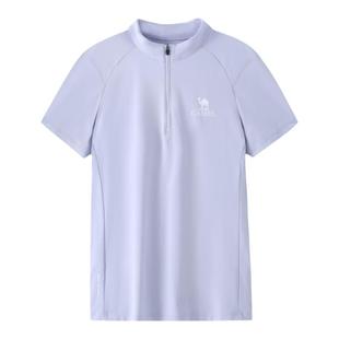 【沐风】骆驼户外666骑行服立领速干T恤男女同款原纱防晒短袖上衣