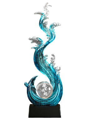 加大号风生水起水晶球摆件