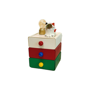 多巴胺PP塑料收纳盒可叠放 ins风桌面整理箱抽屉式多层杂物收纳柜