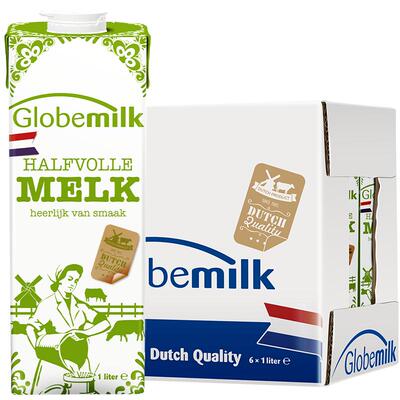 Globemilk荷高天然低脂纯牛奶