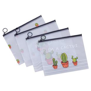 个透明拉链袋ins高颜值少女心笔袋学生可爱创意文件袋铅笔袋