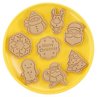 姜饼人模具圣诞节饼干模具卡通家用圣诞树3d立体曲奇切模翻糖模具