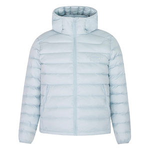 FORUYES官方店 美式标语刺绣轻薄白90鸭绒连帽排骨羽绒服上衣