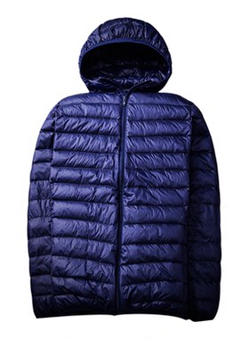 轻薄羽绒服男士短款连帽外套大码