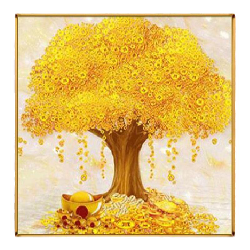 纯手工贴好的钻石画5d钻石画成品
