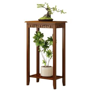 202新款客厅落地新中式花架子阳台花盆托架植物展示摆件置物楠竹