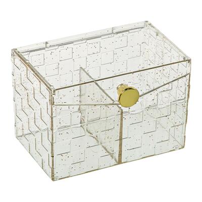 亿美家品棉签收纳盒透明带盖