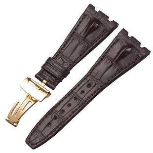 适用于爱彼AP鳄鱼皮表带真皮皇家橡树离岸系列28mm鳄鱼皮定制