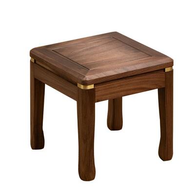 北美黑胡桃木实木方凳