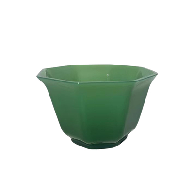 梁明毓茶杯琉璃碧玉茶具玉斗品杯
