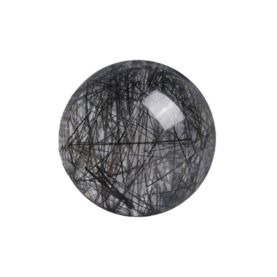 天然发晶圆珠半成品DIY配件手链