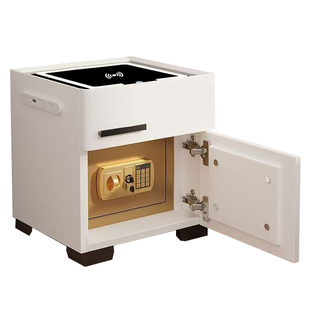 智能床头柜保险柜隐形一体家用小型现代简约卧室实木密码保险箱