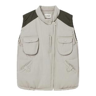 COTEMP NEHERA DOWN VEST 25FW新款尼赫拉工装拼接色羽绒马甲女