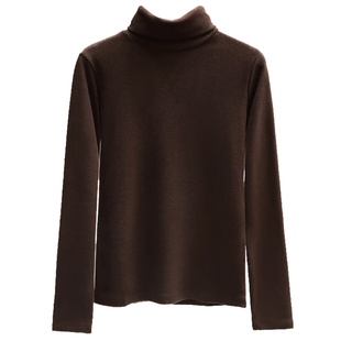 双面德绒高领打底衫女秋冬大码200斤胖MM加绒加厚修身保暖内搭T恤