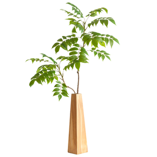 阿楹 高花瓶插花大树叶仿真花摆件木电视柜客厅茶几日式绿植装饰