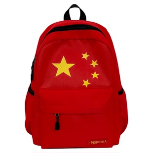 新款五角星小学生书包男研学国潮双肩包简约大容量轻便春游背包女