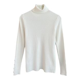 白色高领毛衣女秋冬加厚2025年新款高级感打底衫内搭针织洋气上衣