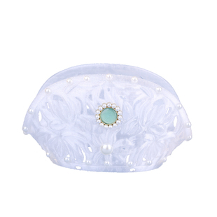 妙玉造型镂空宋制发冠仙气古风珍珠妆莲花冠发饰国风写真汉服头饰