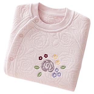 汤尼倍儿婴儿连体衣夹棉秋冬装保暖女宝宝甜美衣服新生儿哈衣爬服