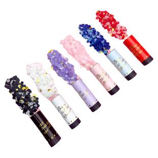 儿童生日彩色小礼炮礼花筒推推乐派对庆典纸屑手持好玩气氛围道具