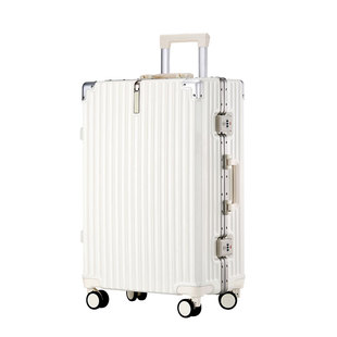 纯PC行李箱女铝框拉杆箱男24寸学生旅行箱大容量密码箱20寸登机箱